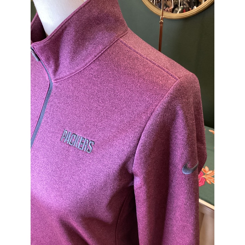 Nike Golf Green Bay Packers Therma-FIT 1/4 Zip Pullover Purple Pink Women Medium - Picture 2 of 5